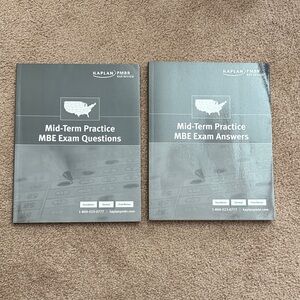 Kaplan PMBR MBE Exam Practice Books Mid-Term Practice Questions and Answers Set